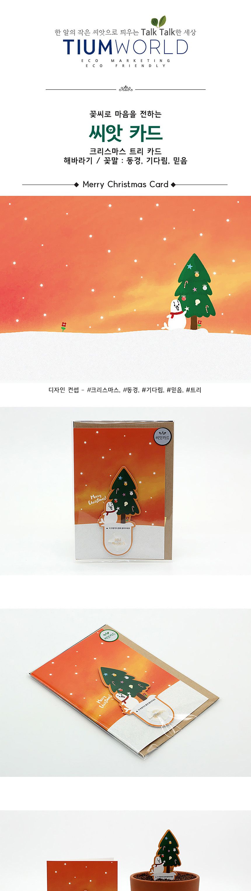 디자인 씨드스틱 선물 크리스마스 트리 씨앗카드/씨앗/씨앗선물/카드씨앗/아하그렇구나/관찰숙제/식물재배/