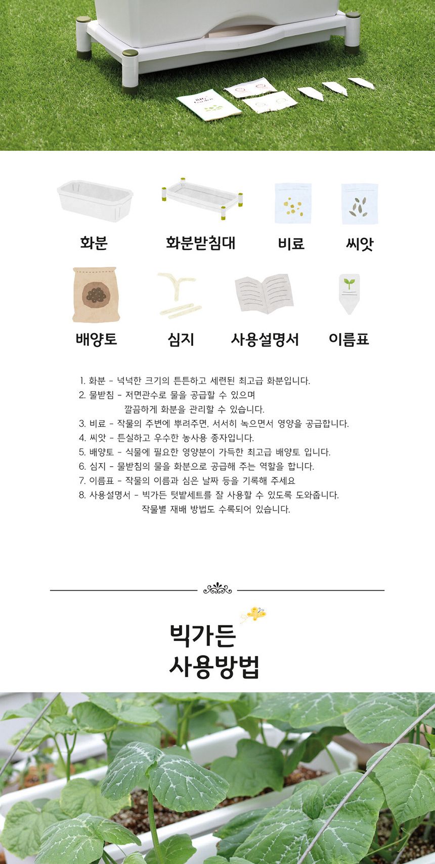 베란다 텃밭 도시농부 저면관수 화분 빅가든 풋호박/채소밭/텃밭/화분/재배/미니정원/정원/아파트/베란다/