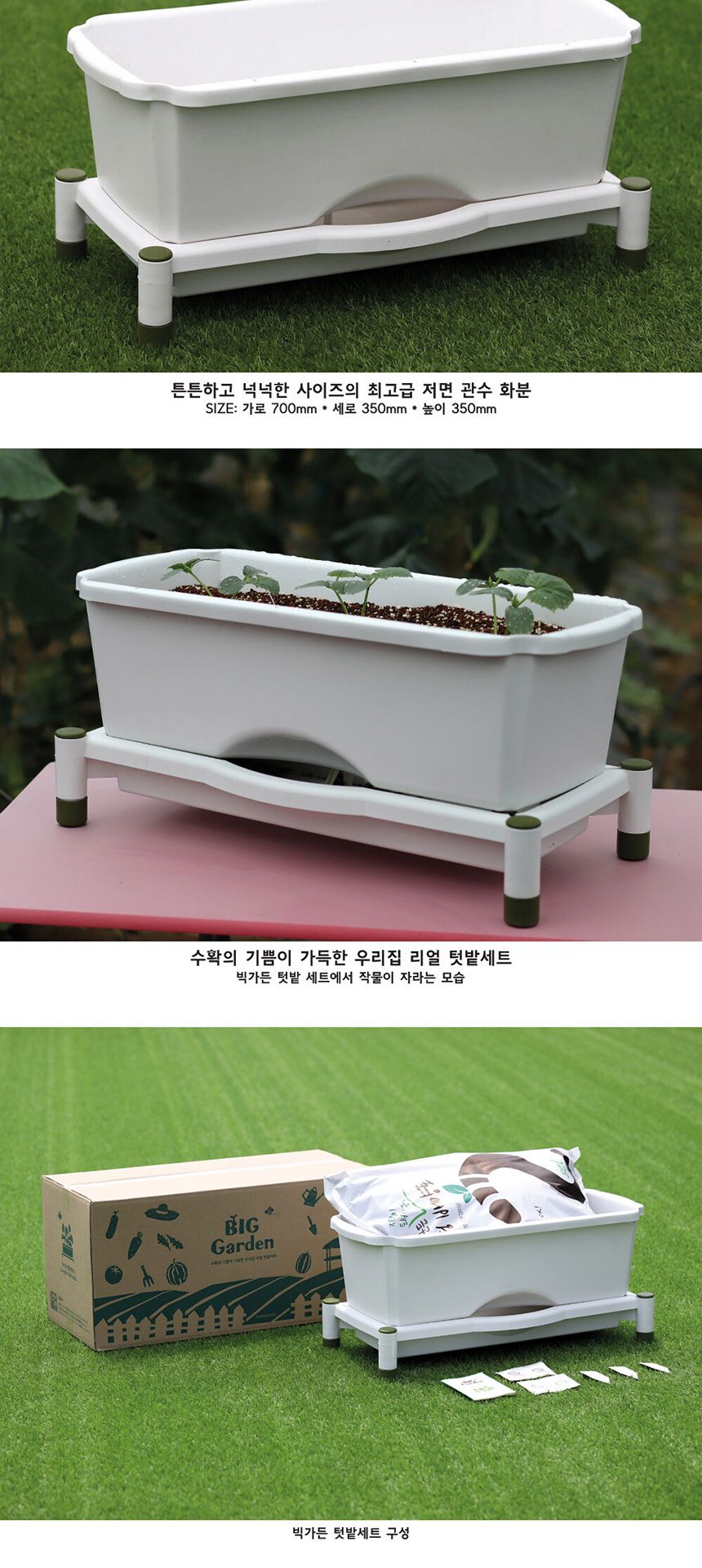 베란다 텃밭 도시농부 저면관수 화분 빅가든 참외/채소밭/텃밭/화분/재배/미니정원/정원/아파트/베란다/옥