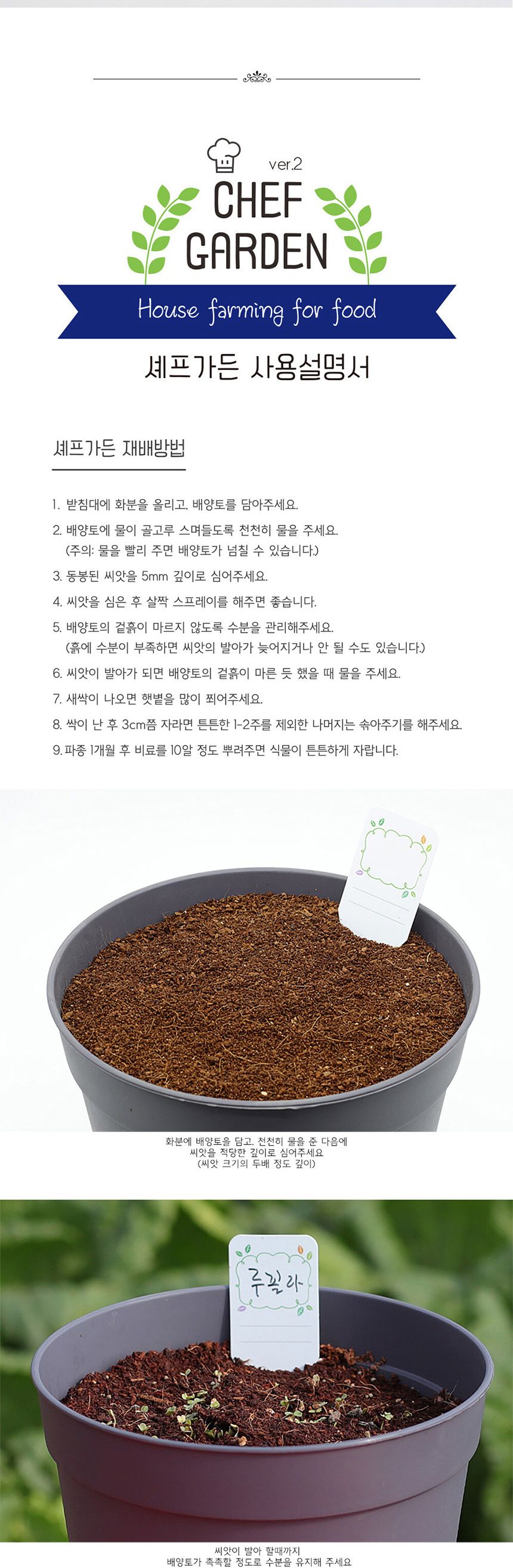 텃밭 화분 DIY 식집사 셰프가든 루꼴라 키우기/식물키우기/식물재배기/DIY키트/홈가드닝/반려식물/실내식물