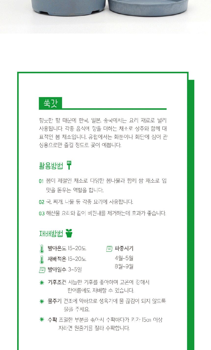 텃밭 화분 DIY 식집사 셰프가든 쑥갓 키우기/식물키우기/식물재배기/DIY키트/홈가드닝/반려식물/실내식물/