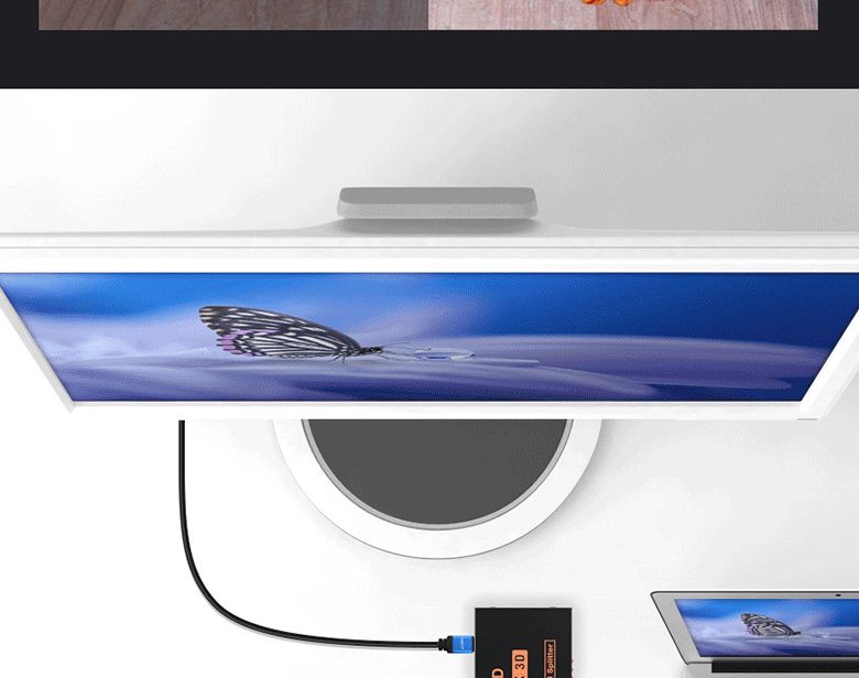 UHD HDMI 4포트 모니터 분배기 멀티 영상 빔프로젝트/HDMI스플릿터/4분배/상태LED/셋탑박스/TV/HDMI분배기/