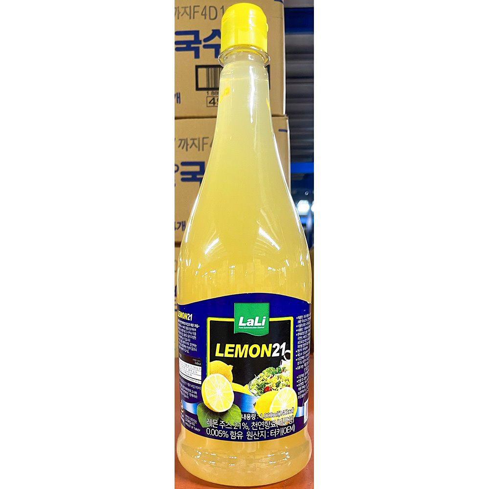 라리 레몬21 1000ml X6 대용량 업소용 레몬주스/레몬즙/라임주스/레몬/레몬라임주스/레모네이드/액상주스/