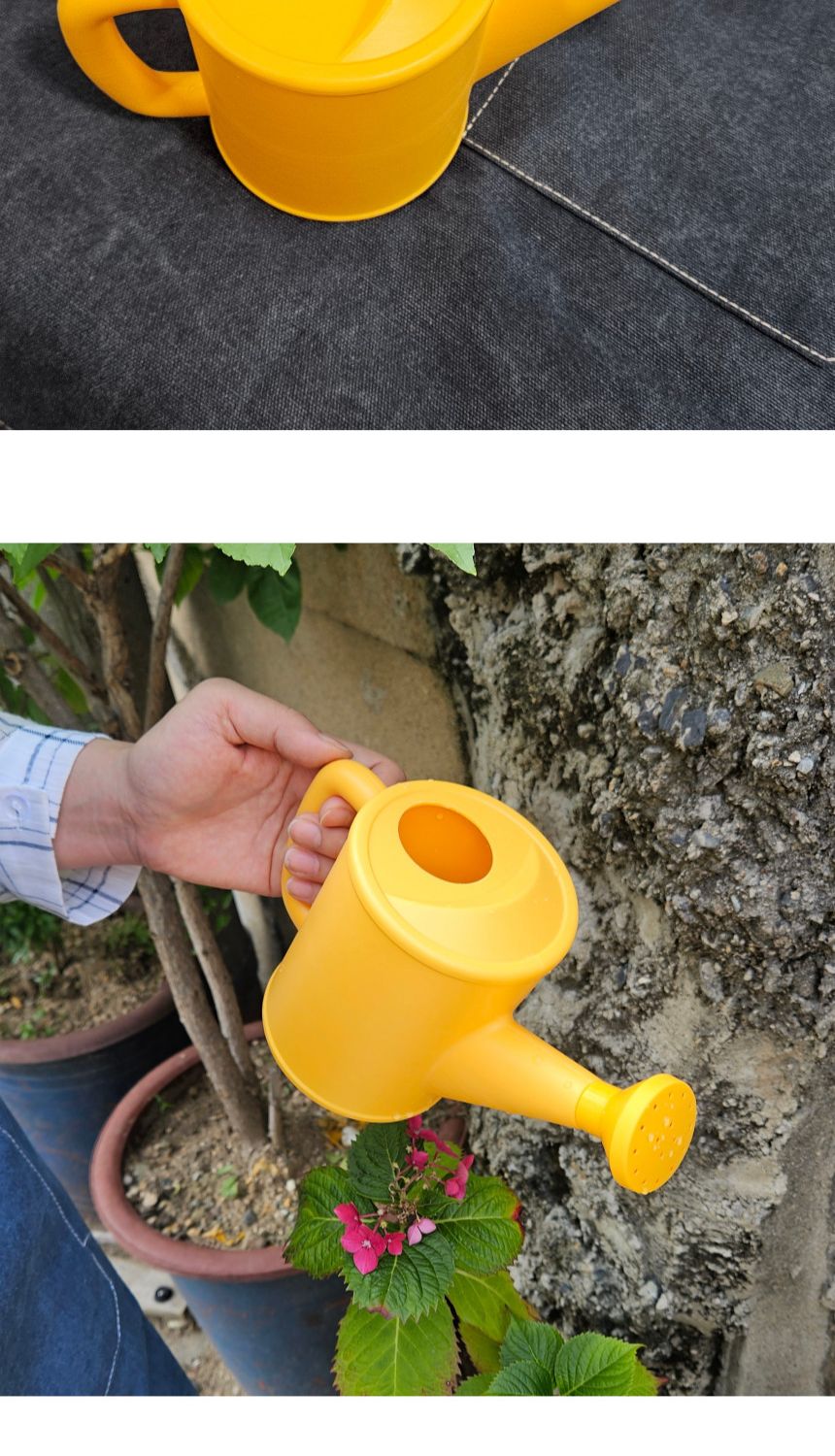 플라스틱 병아리 물조리개 옐로우 물뿌리개/물조리개/물조리게/물뿌리게/화분물조리개/화분물분사기/화분물
