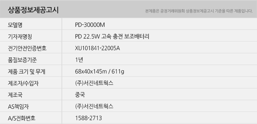 고속보조배터리/가벼운보조배터리/PD보조배터리/고속충전배터리/휴대용보조배터리/대용량배터리/보조배터리