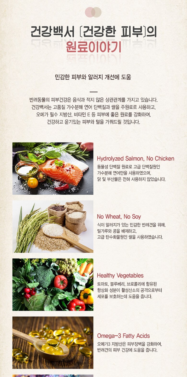뉴트리나 건강백서 건강한 피부 2kg/뉴트리나건강백서/강아지사료/대용량사료/건강사료/반려동물사료/사료/