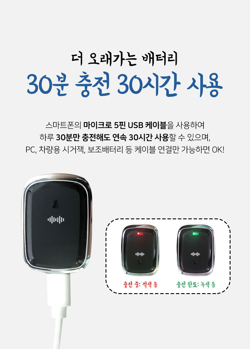 V 초음파 모기접근방지 GOOD-W2(화이트) 시계형 손목/캠핑모기팔찌/야외모기팔찌/모기밴드/야외용품/캠핑용