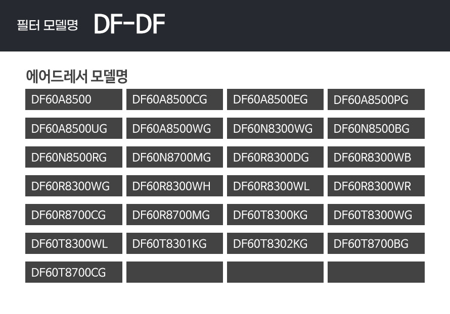 국내생산 삼성 에어드레서 3벌용 일반용량 필터 DF-DF/삼성에어드레서필터/필터/의류관리기필터/에어드레서