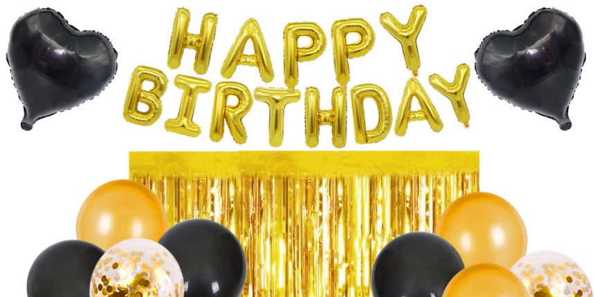 풍선대통령 생일풀세트풍선(골드블랙) - 해피버스데이/풍선/풍선세트/파티풍선/파티용품/파티용풍선/행사풍