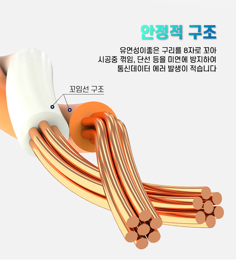 넥스원 CAT.7 SSTP (10Gbps) 랜케이블 좌향 꺾임 0.5m/랜케이블/케이블/랜선/꺽임케이블/꺽임랜선/꺽인케이