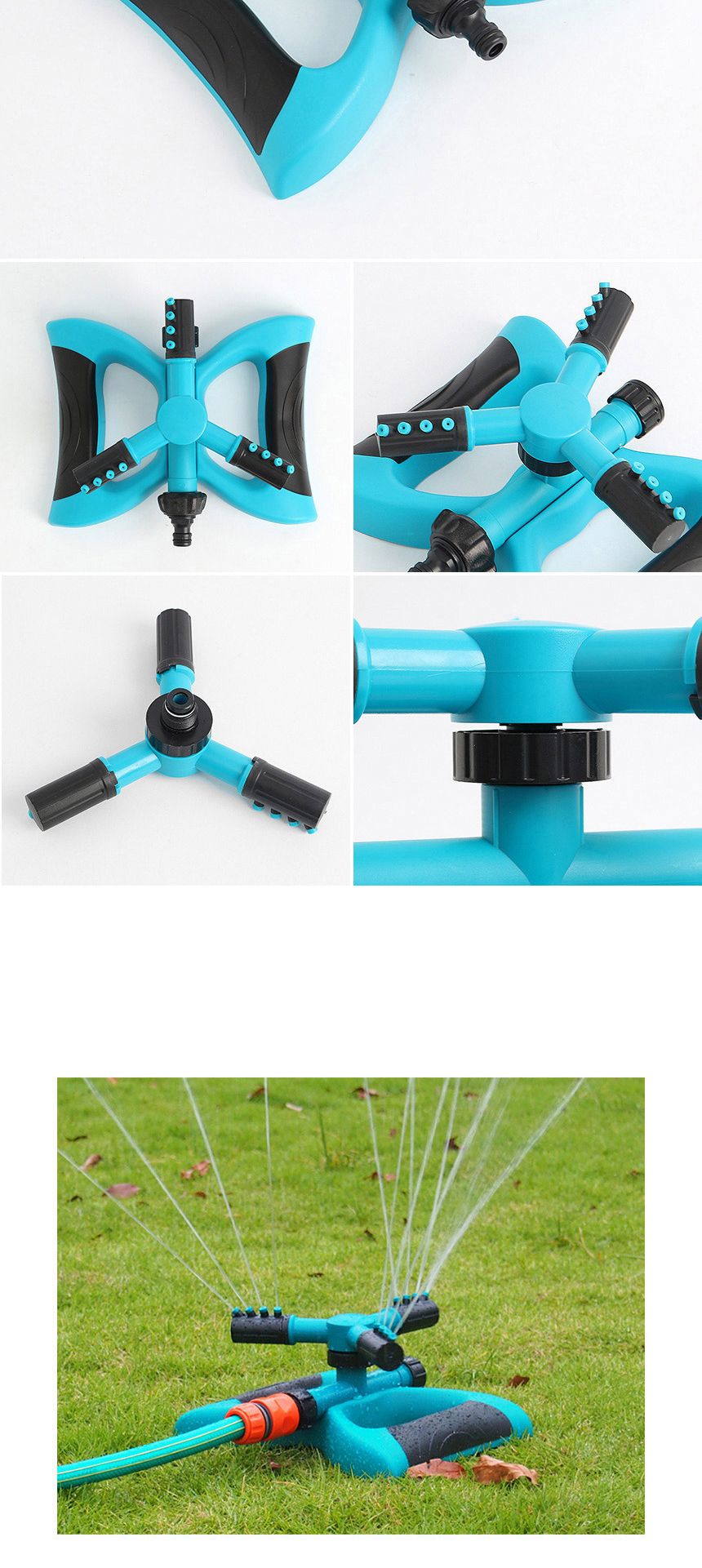 가드닝 360도 회전 스프링클러 (블루) DK35/스프링클러/물뿌리개/관수용품/농업도구/정원용품/회전스프링클