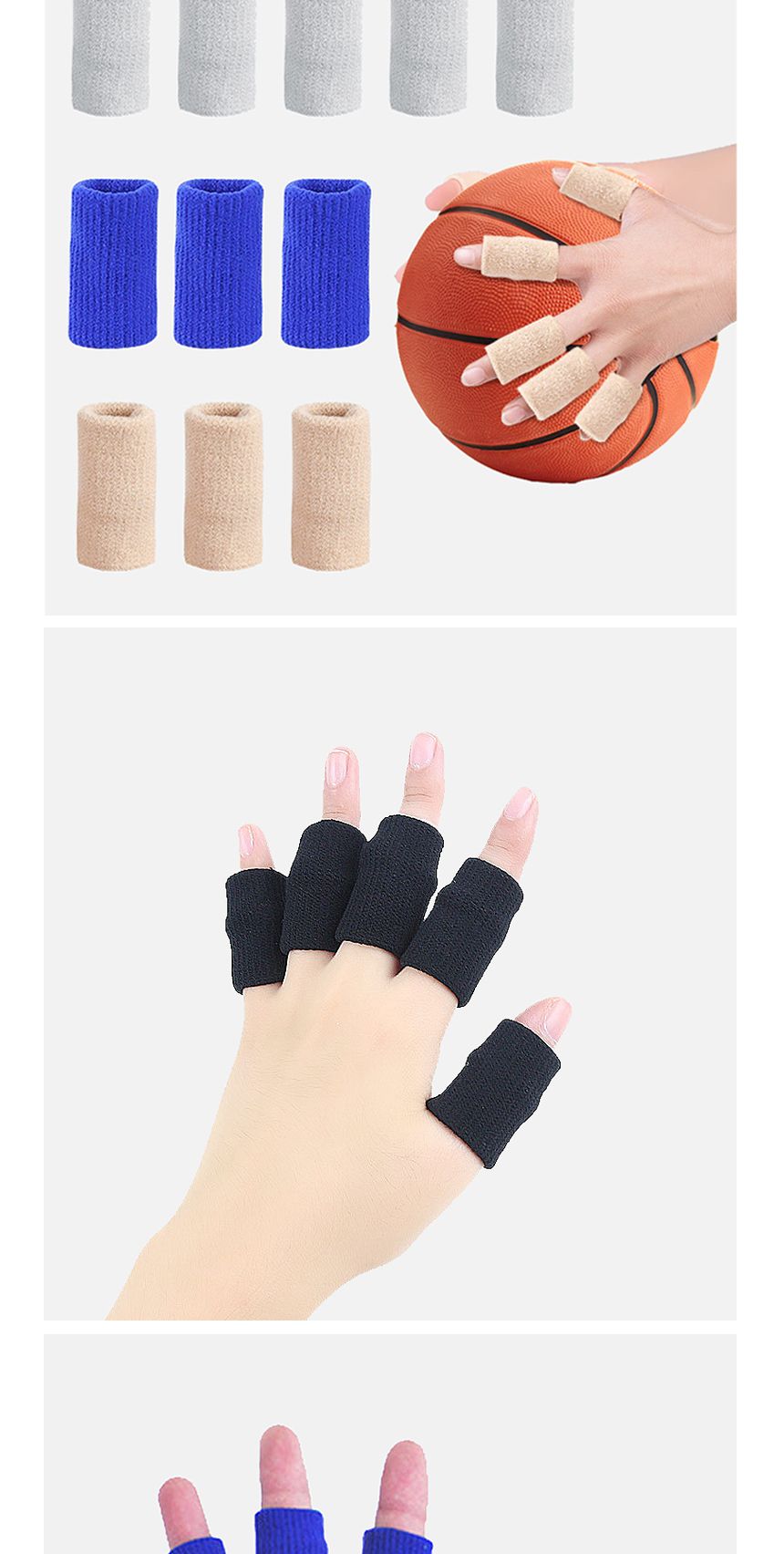 손가락 관절보호 압박밴드 10P 스포츠 핑거 슬리브/핑거가드/손가락가드/손목아대/손목밴드/손목보호/손목