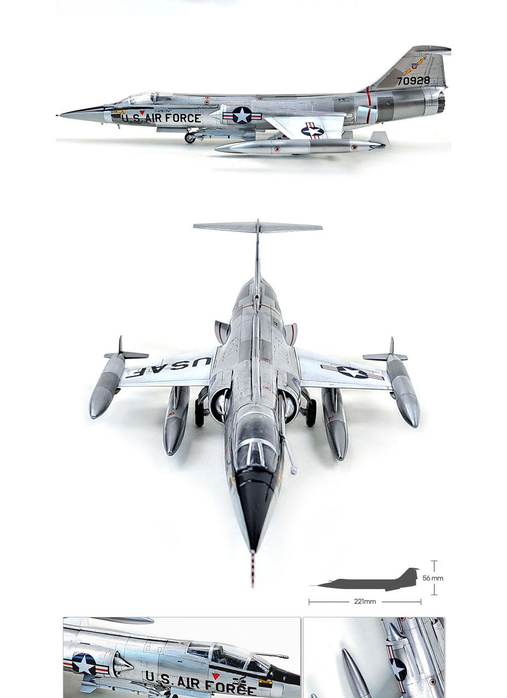 아카데미 1대72 미공군 F-104C 베트남전 (12576)/조립프라모델/조립키트/프라모델조립/프라모델모형/밀리터