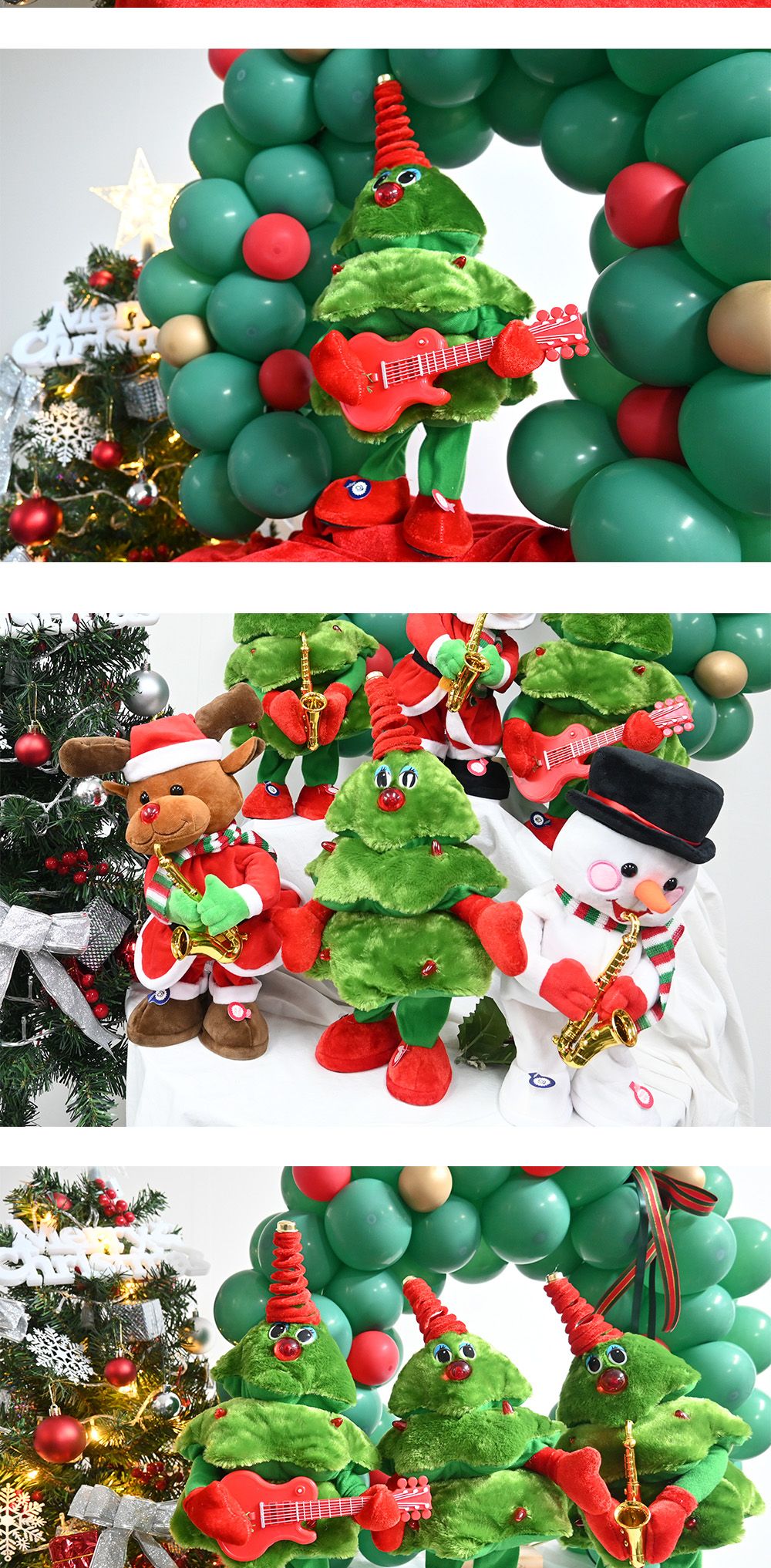 해피파티 색소폰부는 눈사람 크리스마스장식/크리스마스인형/눈사람인형/인테리어장식/장식소품/크리스마스