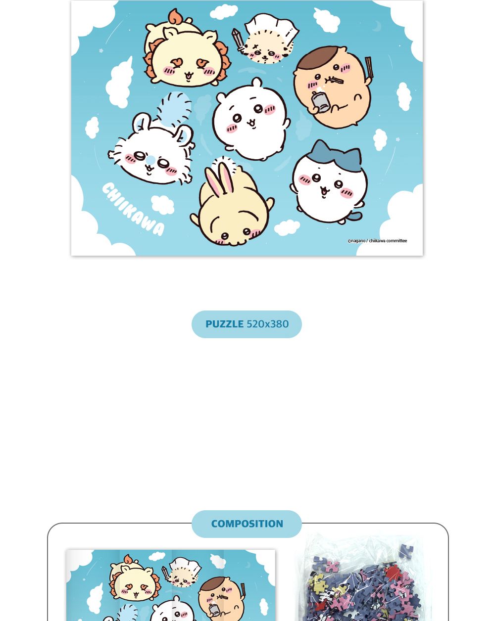 대원앤북 먼작귀(치이카와) 직소퍼즐 500PCS (스카이다이빙)/퍼즐놀이/취미퍼즐/퍼즐맞추기/집콕취미/퍼즐