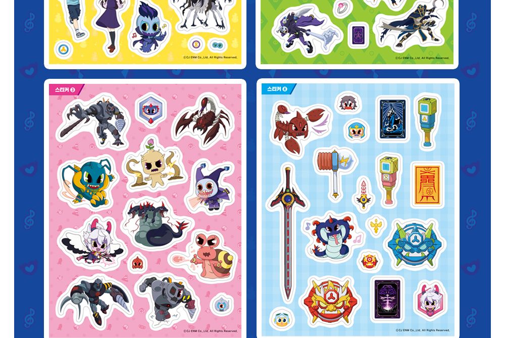 대원키즈 신비아파트 고스트볼 제로 포스터 스티커 도감/신비아파트스티커북/신비아파트스티커책/신비아파