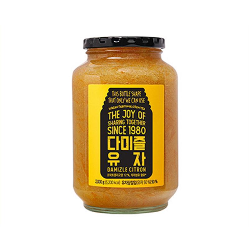 다미즐 유자차 2Kg 6개/유자청/액상유자차/유자음료/액기스차/유자액기스차/과일청/사무실차/가정용차/유자