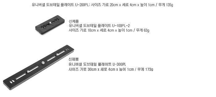 호루스벤누 유니버셜 도브테일 플레이트 U-50PL 블랙 범용/플레이트/도브테일플레이트/삼각대플레이트/카메