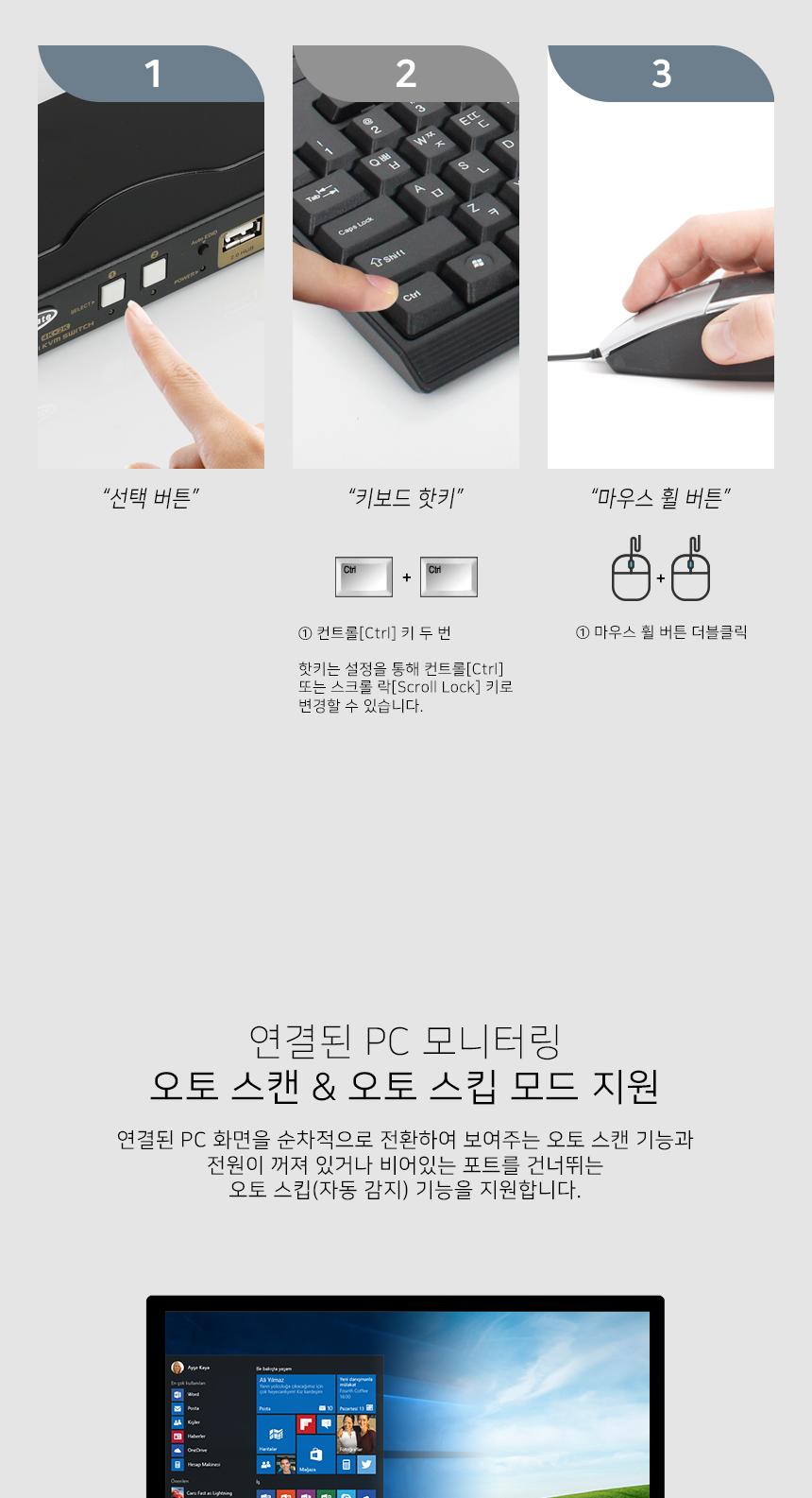 NETmate HDMI KVM 2 1 스위치 USB 케이블 4K 지원/영상분배기/모니터소품/HDMI분배기/영상스위치/네트워크