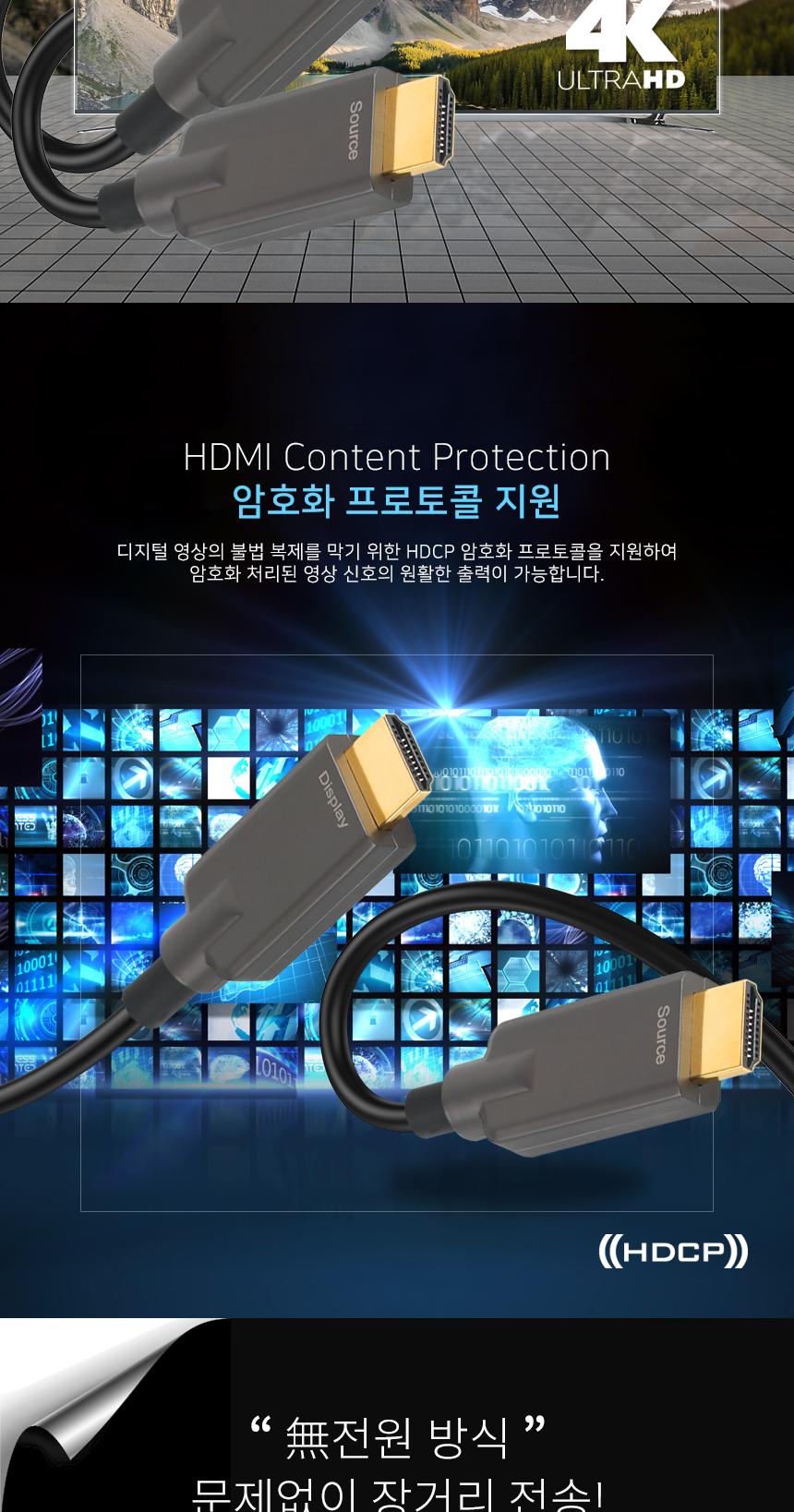 영상 출력 케이블 모니터 티비 연결선 HDMI 2.0 15m/모니터케이블/컴퓨터케이블/영상변환선/HDMI케이블/HDM