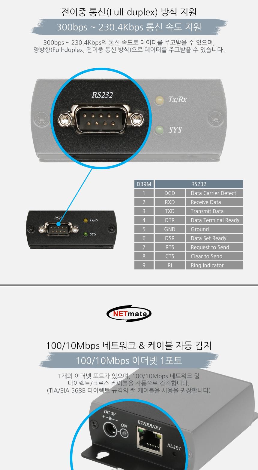 NM-RS05 RS232 디바이스 서버 이더넷 컨버터/PC소품/PC용품/네트워크장비/네트워크공구/컨버터장비/이더넷