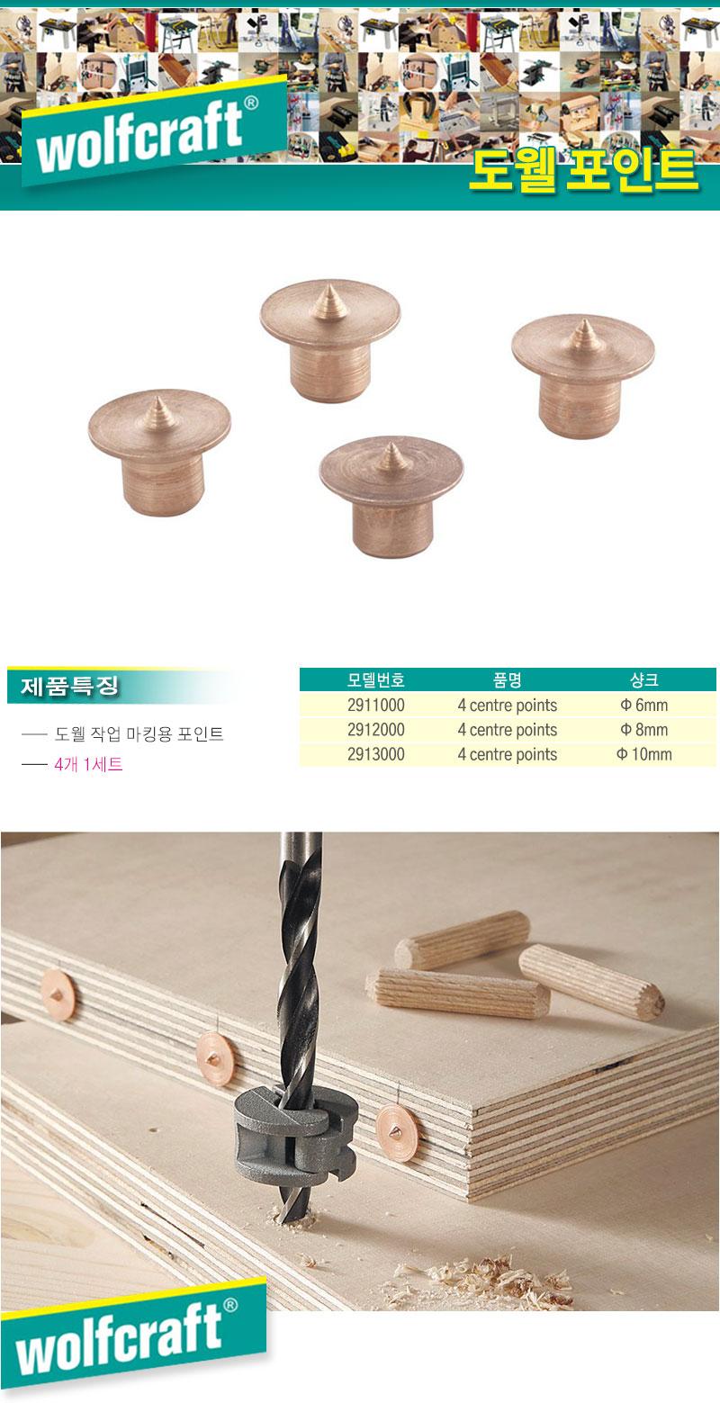 울프크래프트-도웰포인트 2912000 8mm (1EA)/도웰포인트/공구도웰포인트/작업도웰포인트/도웰작업포인트/마