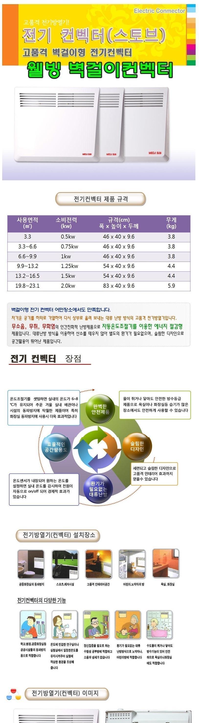 JJ웰빙벽걸이 컨벡터_ 2kw/컨벡터/벽걸이컨벡터/다용도컨벡터/겨울컨벡터/난방컨벡터/전기컨벡터/욕실컨벡