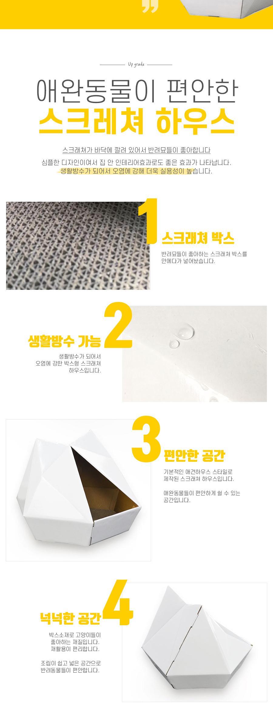 박스형 스크래쳐 하우스/스크래처/반려묘스크래쳐/반려묘스크래처/고양이용품/고양이장난감/고양이발톱관리