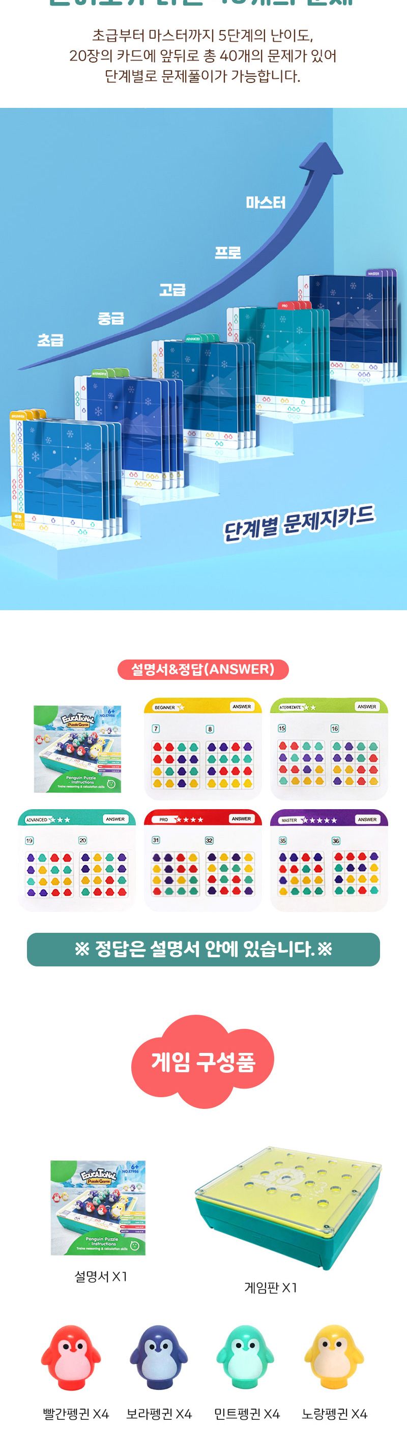 f04 펭귄 스도쿠 퍼즐게임/퍼즐놀이/어린이날선물/퍼즐선물/퍼즐맞추기/퍼즐완구/퍼즐만들기/두뇌발달완구/