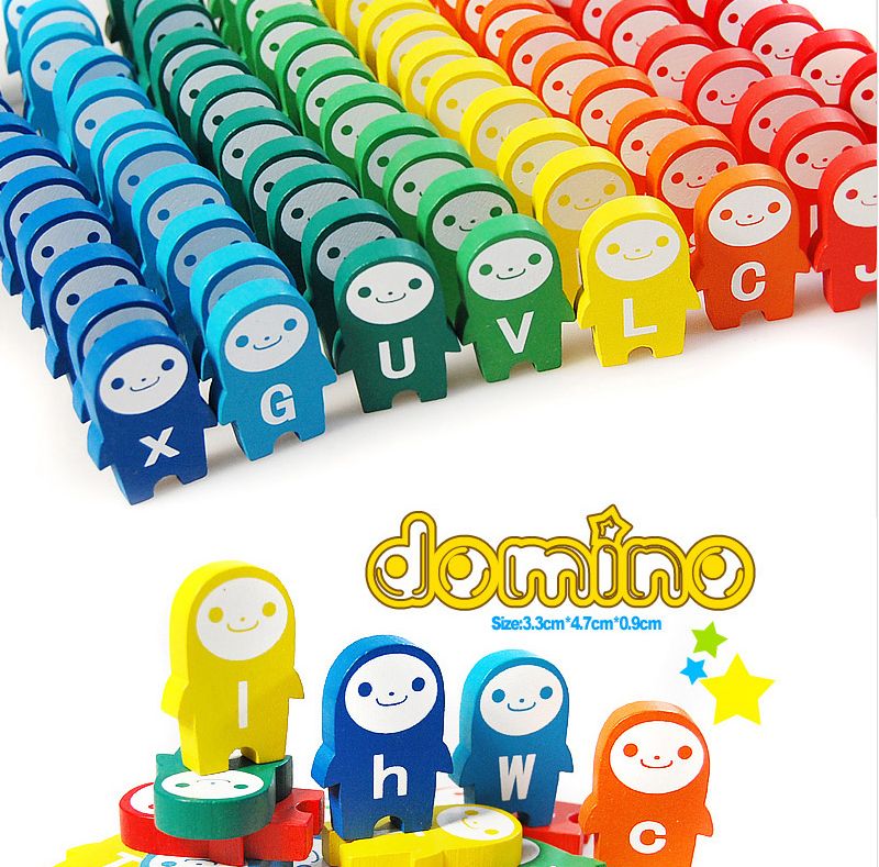 해피타운 알페벳 원목 도미노 세트 104PCS/장난감/어린이장난감/어린이용장난감/가정용장난감/가정용어린이